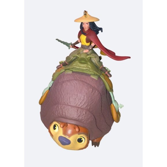 Hallmark QXD6545 Disney Raya and the Last Dragon Raya and Tuk Tuk 2021 Ornament - Picture 2 of 12